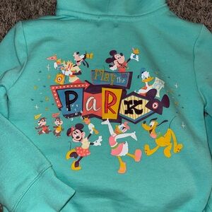 Disney Kids' Aqua Hoodie with Playful Characters